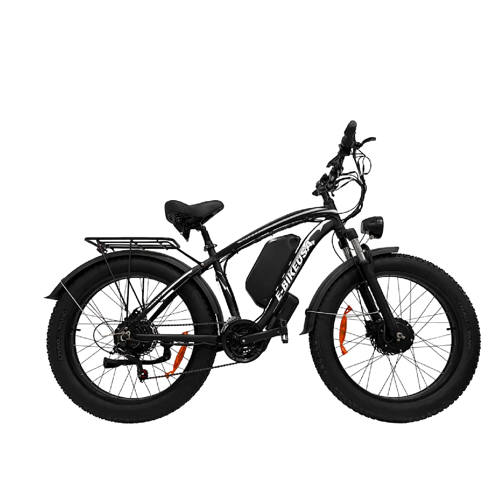 E-Bike USA Typhoon - Fat Tire Road/Offroad All-Wheel Drive Dual Motor Cargo Commuter Mountain E-Bike