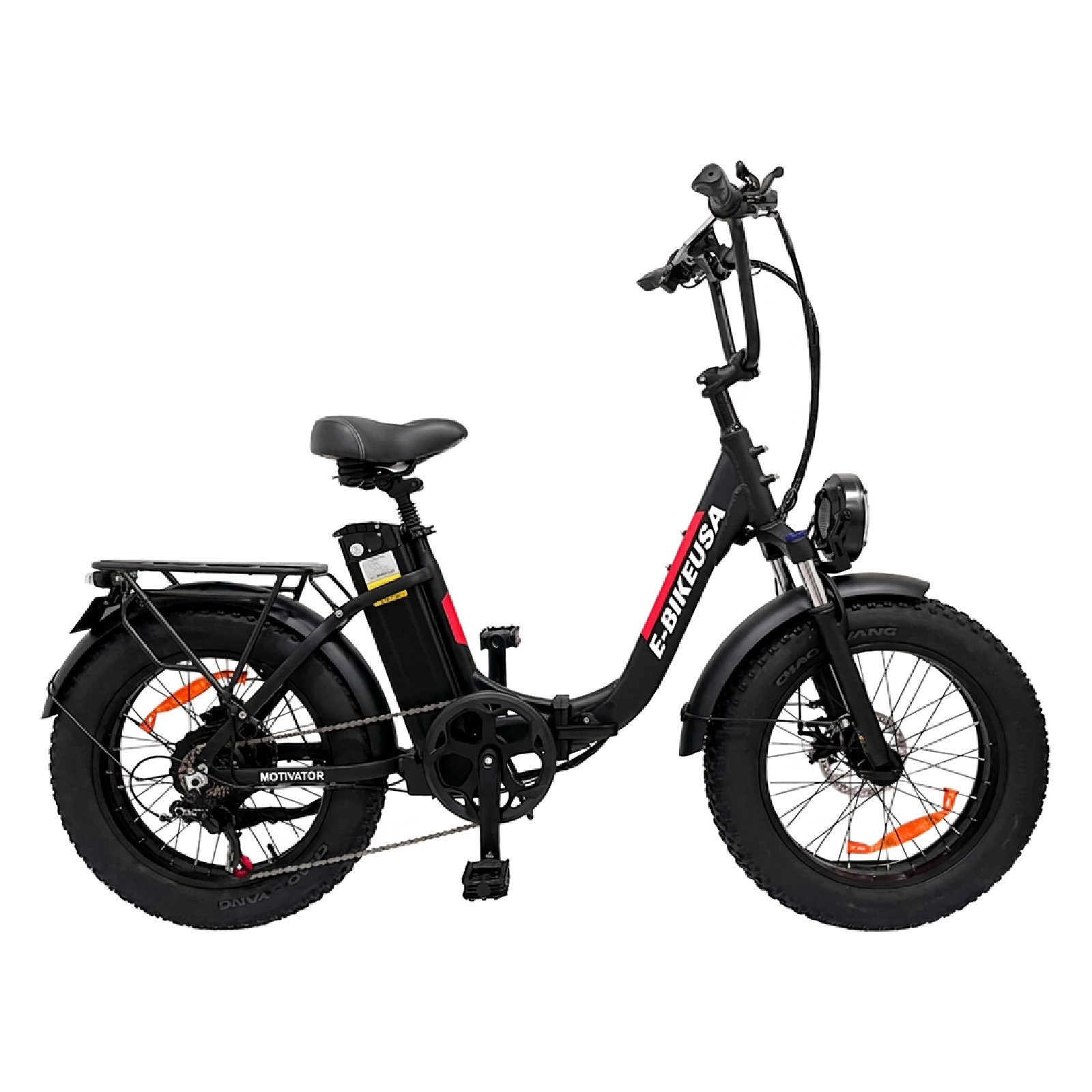 E-Bike USA Motivator - Folding Fat Tire Road/Offroad Cargo Commuter Cruiser Step-Through E-Bike