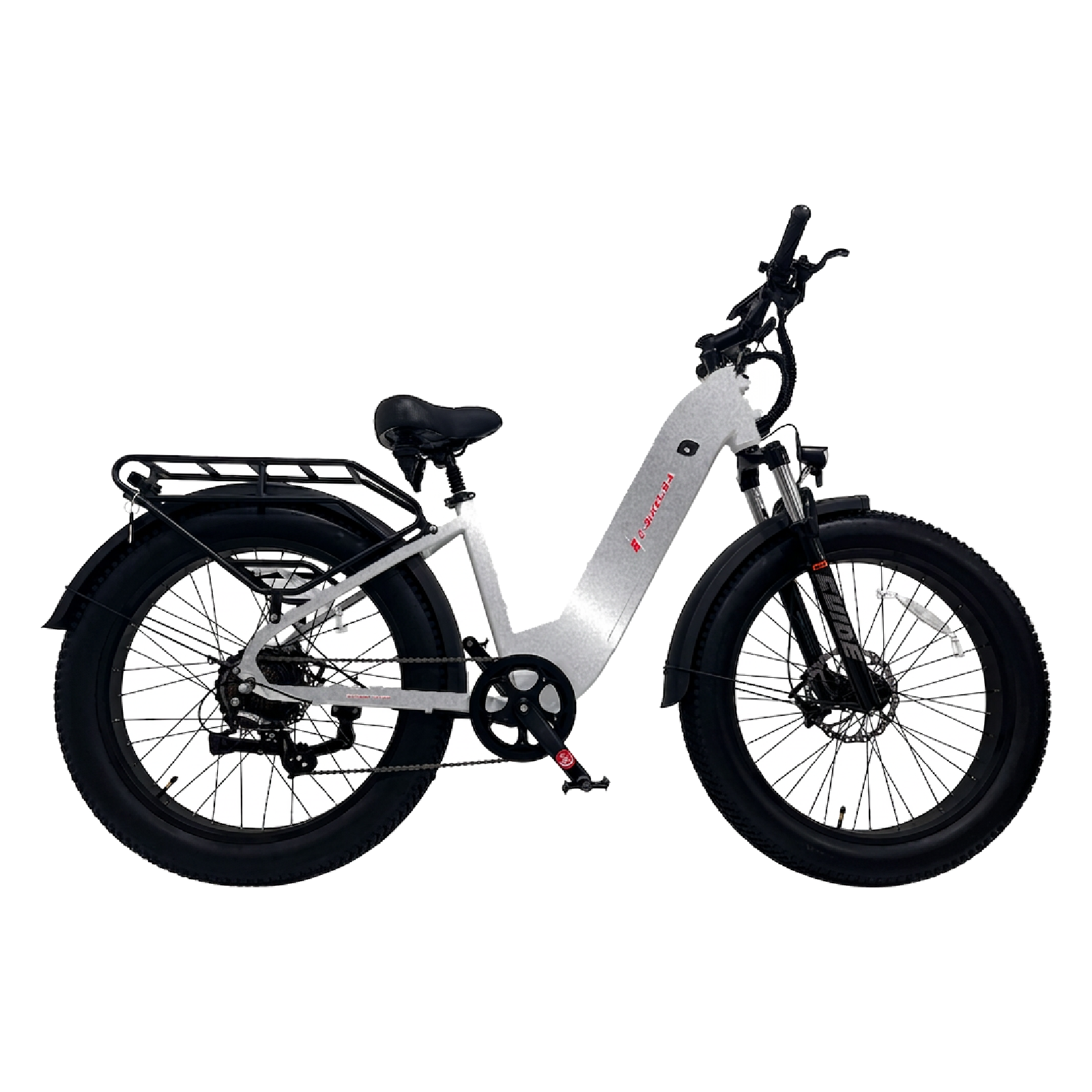 E-Bike USA Aggressor F - Fat Tire Cargo Commuter Road/Offroad Step-Through Mountain E-Bike